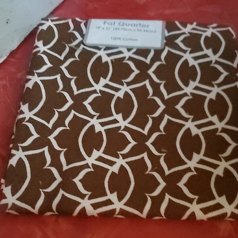 Brown and White Cotton Fabric